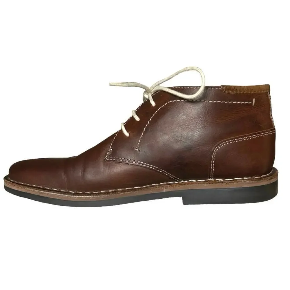 Steve Madden Men’s Hestonn Leather Chukka Boots Cognac Size 9 M